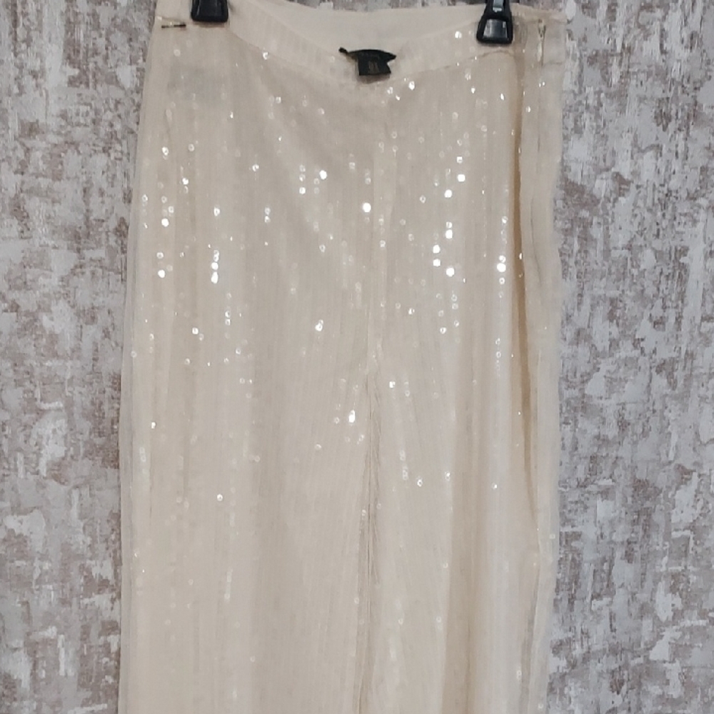 House of Harlow 1960 Cream Sequin Pants